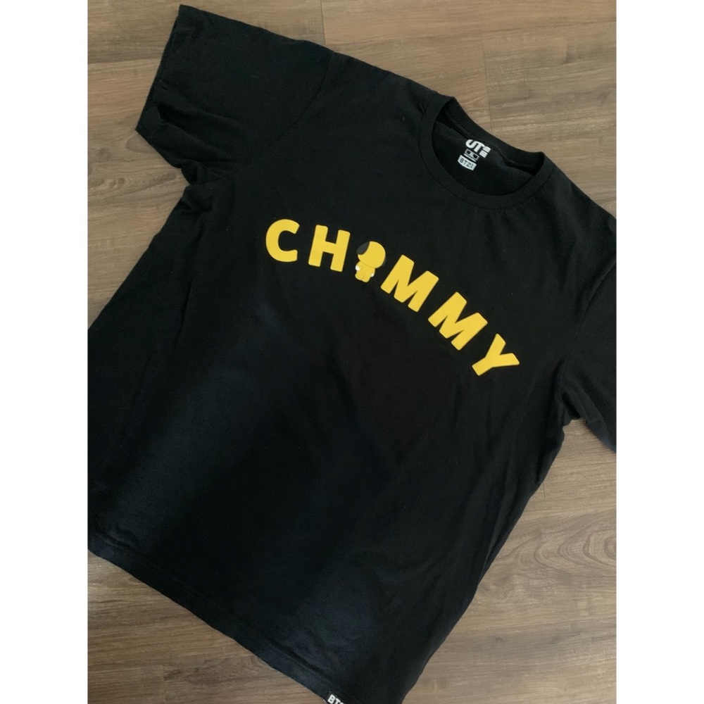 BT21 Short-Sleeve Graphic Black T-Shirt (Chimmy)